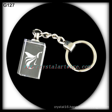 K9 High Quality Laser Engraved Crystal Keychain Key Ring